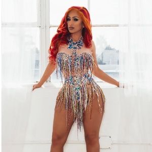 Angel Brinks Bad Mama Jama Fringe Dress